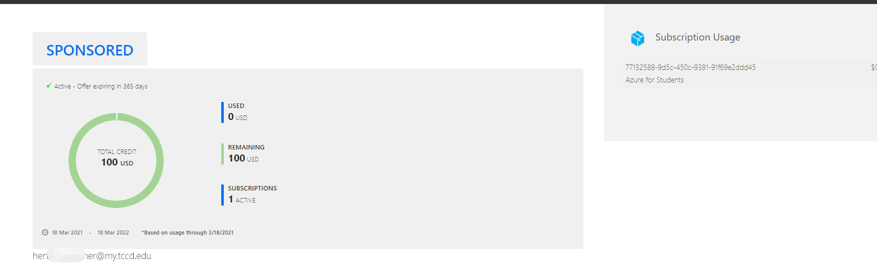 Azure for Students tutorial step image 6