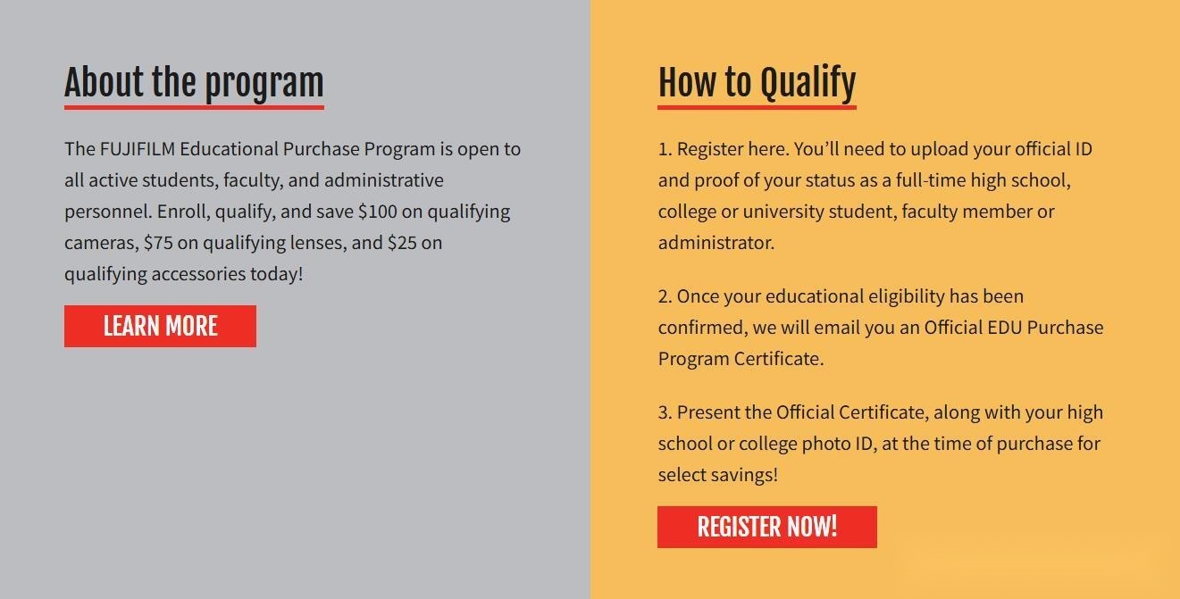 Fujifilm Student Discount tutorial step image 2