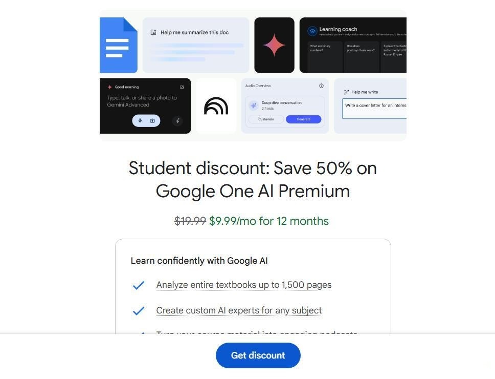 Google Gemini Student tutorial step image 1