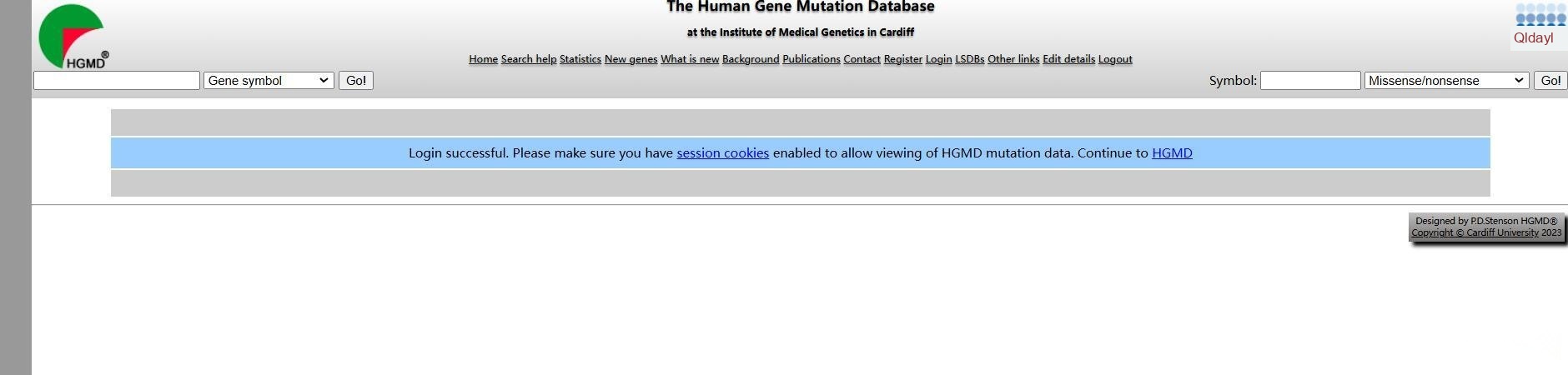 HGMD Academic Access tutorial step image 3