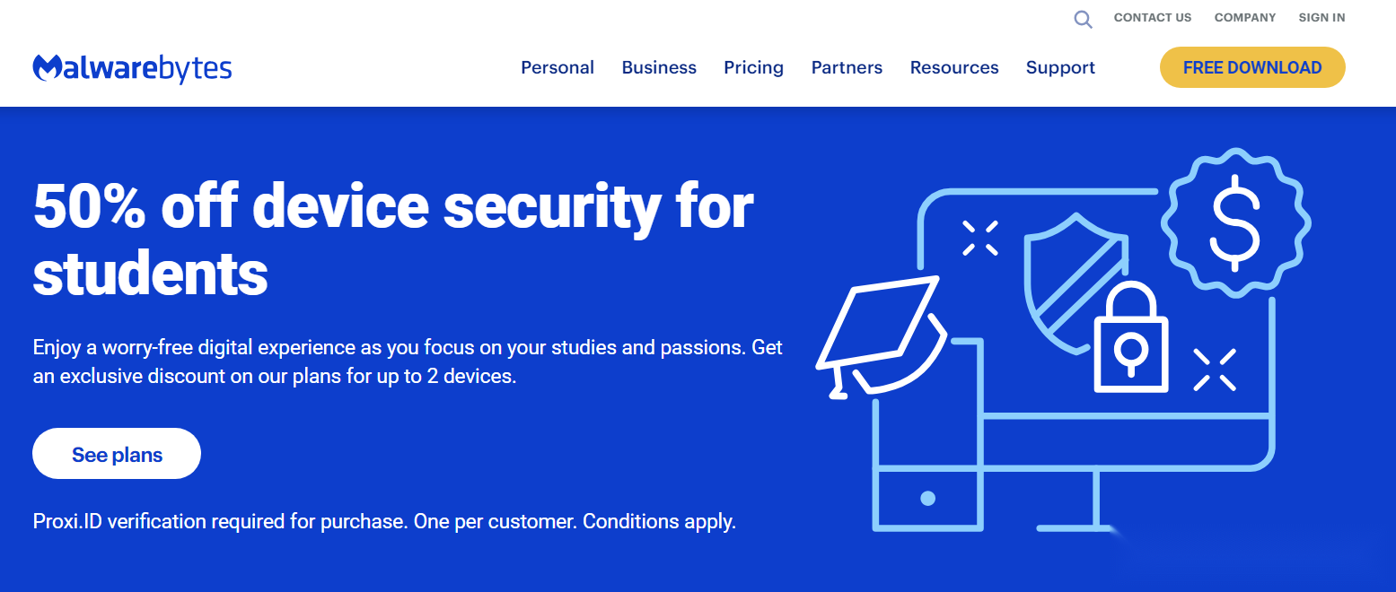 Malwarebytes Student Discount tutorial step image 1
