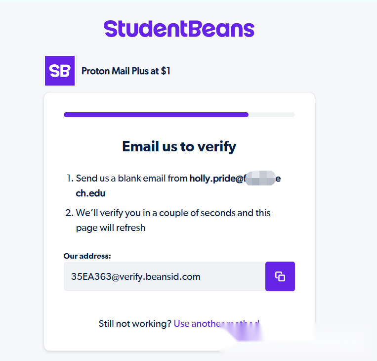 Proton Student Offer tutorial step image 2