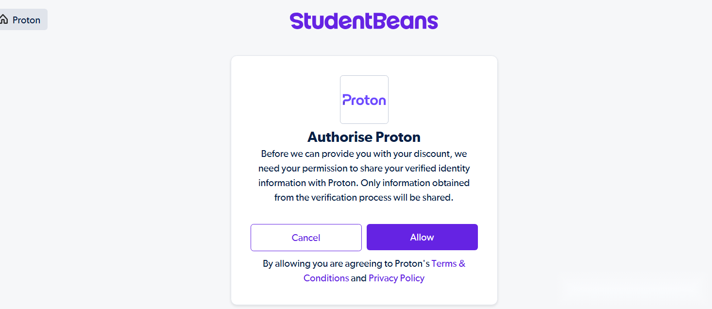 Proton Student Offer tutorial step image 3